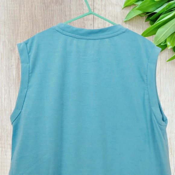 Disney Parks Sleeveless Top Girls Youth Small Blue Mickey Mouse Graphic Print - Picture 7 of 9